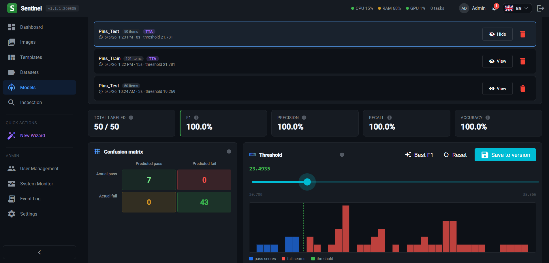 Validate on the Test Bench